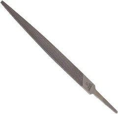 Anglo American - 4" Long, Second Cut, Warding American-Pattern File - Double Cut, 0.06" Overall Thickness, Tang - First Tool & Supply