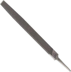 Anglo American - 8" Long, Second Cut, Triangle American-Pattern File - Double Cut, 0.55" Overall Thickness, Tang - First Tool & Supply