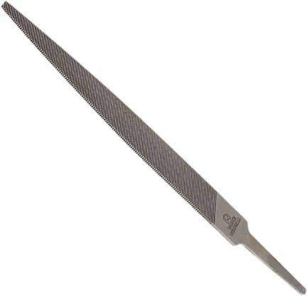 Anglo American - 6" Long, Second Cut, Warding American-Pattern File - Double Cut, 0.08" Overall Thickness, Tang - First Tool & Supply