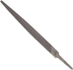 Anglo American - 6" Long, Second Cut, Warding American-Pattern File - Double Cut, 0.08" Overall Thickness, Tang - First Tool & Supply