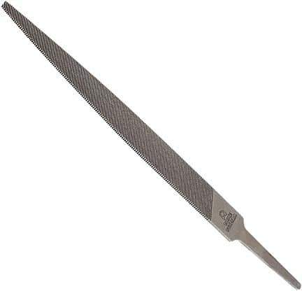 Anglo American - 8" Long, Smooth Cut, Warding American-Pattern File - Double Cut, 0.1" Overall Thickness, Tang - First Tool & Supply