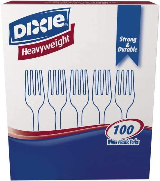 Dixie - Dixie Plastic Tableware, Heavyweight Forks - White - First Tool & Supply