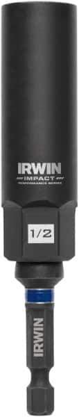 Irwin - 3/8" Drive Reverse Spiral Flute Hex Bolt Remover - 1/4" Hex, 2-1/2" OAL - First Tool & Supply