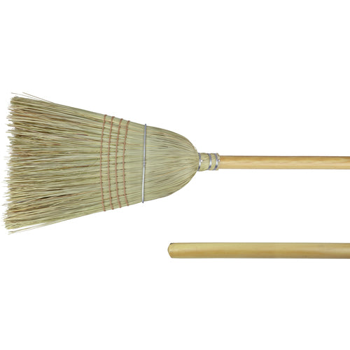 18″ - Corn & Fiber Medium Upright Broom - First Tool & Supply