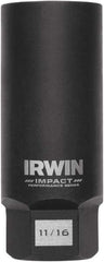 Irwin - 3/8" Drive Reverse Spiral Flute Hex Bolt Remover - 1/4" Hex, 2-1/2" OAL - First Tool & Supply