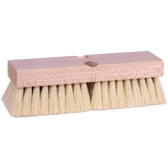 10″ Deck Scrub Brush, White Tampico Fill - First Tool & Supply