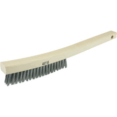 Plater's Brush, Steel Fill, 3 × 19 Rows, Curved Handle - First Tool & Supply