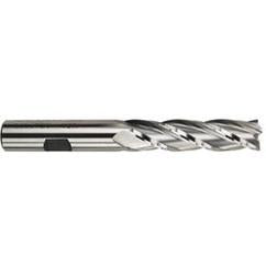 3/16 Dia. x 3-1/16 Overall Length 4-Flute Square End High Speed Steel SE End Mill-Round Shank-Center Cut-Uncoated - First Tool & Supply