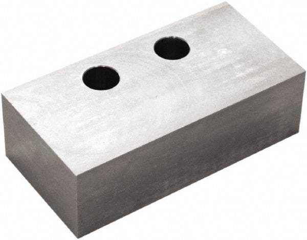 5th Axis - 6" Wide x 2" High x 2.95" Thick, Flat/No Step Vise Jaw - Soft, Steel, Manual Jaw, Compatible with V6105M Vises - First Tool & Supply