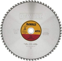 DeWALT - 14" Diam, 1" Arbor Hole Diam, 66 Tooth Wet & Dry Cut Saw Blade - Carbide-Tipped, Standard Round Arbor - First Tool & Supply