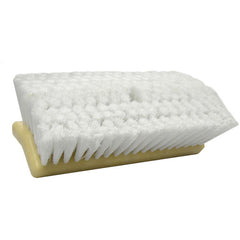 10″ Bi-Level Scrub Brush, Flagged White Polystyrene Fill - First Tool & Supply