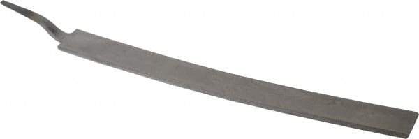 PFERD - 14" Long, Smooth Cut, Flat American-Pattern File - Single/Curved Cut, 0.38" Overall Thickness, Flexible, Tang - First Tool & Supply