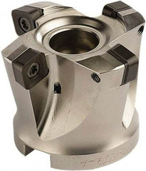 Seco - 7 Inserts, 6.2992" Cutter Diam, 0.0787" Max Depth of Cut, Indexable High-Feed Face Mill - 1.5748" Arbor Hole Diam, 0.6457" Keyway Width, 2.4803" High, SCE.. 1206.. Inserts - First Tool & Supply