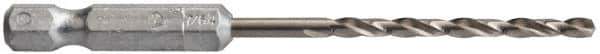 Hertel - 5/32" 135° High Speed Steel Jobber Drill - Bright Finish, Spiral Flute, 3-3/4" OAL - First Tool & Supply