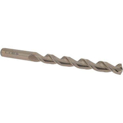 Cleveland - Letter U 135° Cobalt Jobber Drill - Gold Finish Finish, Right Hand Cut, Parabolic Flute, Straight Shank, 5" OAL, Split Point - First Tool & Supply