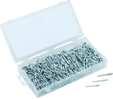 500 Pc. Aluminum Rivet Assortment - rustproof aluminum rivet body; steel mandrel - First Tool & Supply