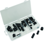 80 Pc. Vacuum Cap Assortment - 3/16" - 3/8". Constructed of heat resistant Buna-N Rubber - First Tool & Supply