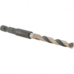 Made in USA - 7/32" High Speed Steel, 135° Point, Hex Shank Maintenance Drill Bit - First Tool & Supply