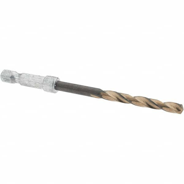 Made in USA - 3/16" High Speed Steel, 135° Point, Hex Shank Maintenance Drill Bit - First Tool & Supply