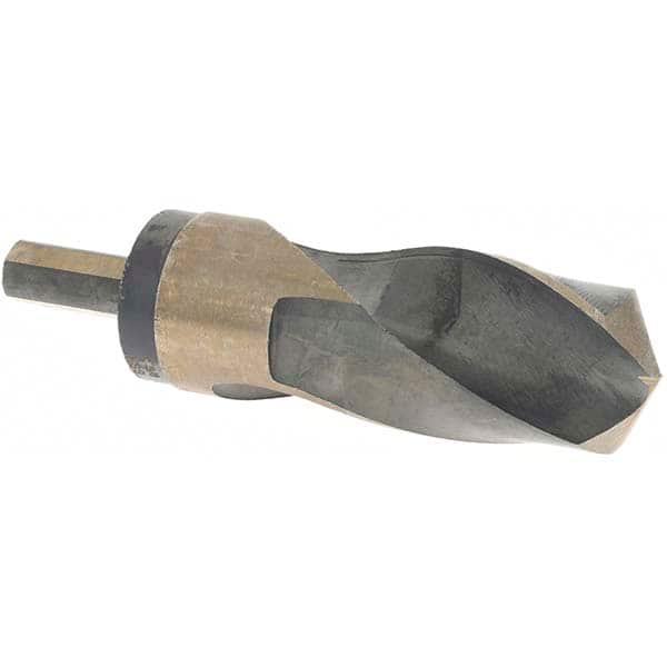 Made in USA - 1-3/8" High Speed Steel, 118° Point, Round with Flats Shank Maintenance Drill Bit - First Tool & Supply