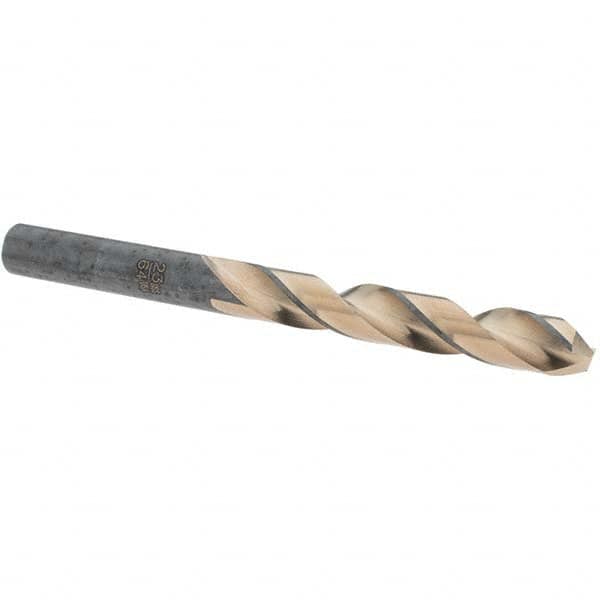 Made in USA - 23/64" High Speed Steel, 135° Point, Round with Flats Shank Maintenance Drill Bit - First Tool & Supply