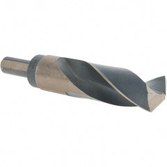 Made in USA - 63/64" High Speed Steel, 135° Point, Round with Flats Shank Maintenance Drill Bit - First Tool & Supply