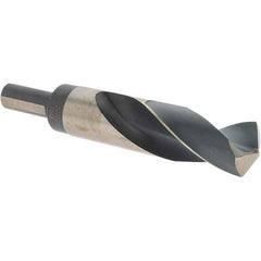 Made in USA - 29/32" High Speed Steel, 135° Point, Round with Flats Shank Maintenance Drill Bit - First Tool & Supply