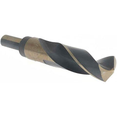 Made in USA - 27/32" High Speed Steel, 135° Point, Round with Flats Shank Maintenance Drill Bit - First Tool & Supply