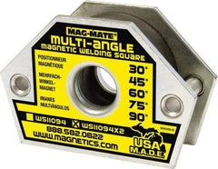 Mag-Mate - 4-3/8" Wide x 1-9/16" Deep x 3" High Ceramic Magnetic Welding & Fabrication Square - 110 Lb Average Pull Force - First Tool & Supply