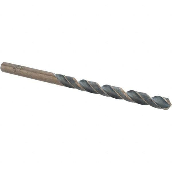 Import - 13/64" 118° High Speed Steel Jobber Drill - Oxide/Gold Finish, Right Hand Cut, Spiral Flute, Straight Shank, 3-5/8" OAL, Split Point - First Tool & Supply