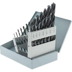 Import - 1/16 to 1/2", 118° Point, Oxide Finish, High Speed Steel Jobber Length Drill Bit Set - First Tool & Supply