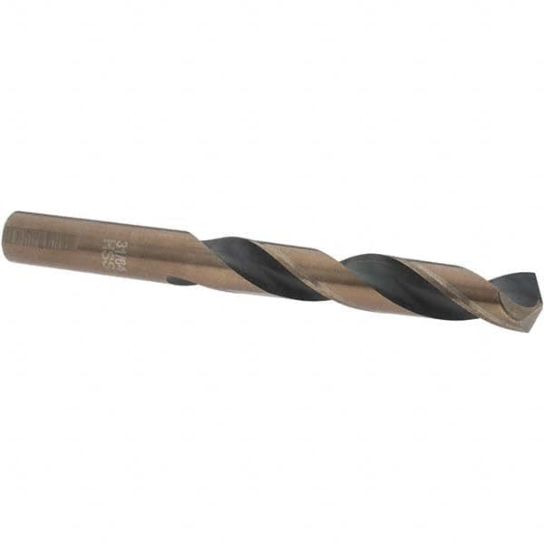 Import - 31/64" High Speed Steel, 135° Point, Round with Flats Shank Maintenance Drill Bit - First Tool & Supply