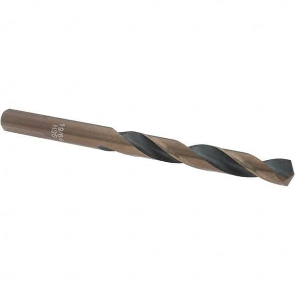 Import - 19/64" High Speed Steel, 135° Point, Round with Flats Shank Maintenance Drill Bit - First Tool & Supply