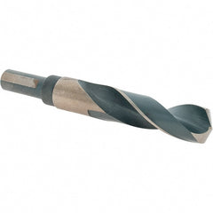 Made in USA - 23/32" High Speed Steel, 135° Point, Round with Flats Shank Maintenance Drill Bit - First Tool & Supply