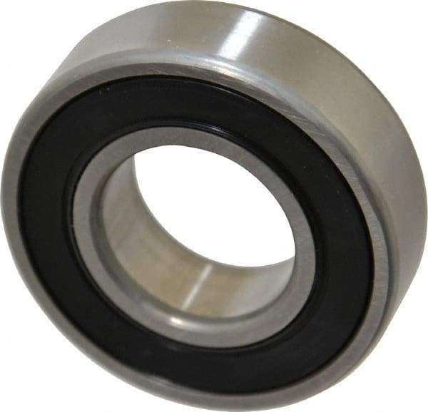 SKF - 25mm Bore Diam, 52mm OD, Double Seal Deep Groove Radial Ball Bearing - 15mm Wide, 1 Row, Round Bore, 7,800 Nm Static Capacity, 14,800 Nm Dynamic Capacity - First Tool & Supply