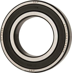 SKF - 55mm Bore Diam, 100mm OD, Double Seal Deep Groove Radial Ball Bearing - 21mm Wide, 1 Row, Round Bore, 29,000 Nm Static Capacity, 46,200 Nm Dynamic Capacity - First Tool & Supply