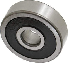 SKF - 10mm Bore Diam, 35mm OD, Double Seal Deep Groove Radial Ball Bearing - 11mm Wide, 1 Row, Round Bore, 3,400 Nm Static Capacity, 8,520 Nm Dynamic Capacity - First Tool & Supply