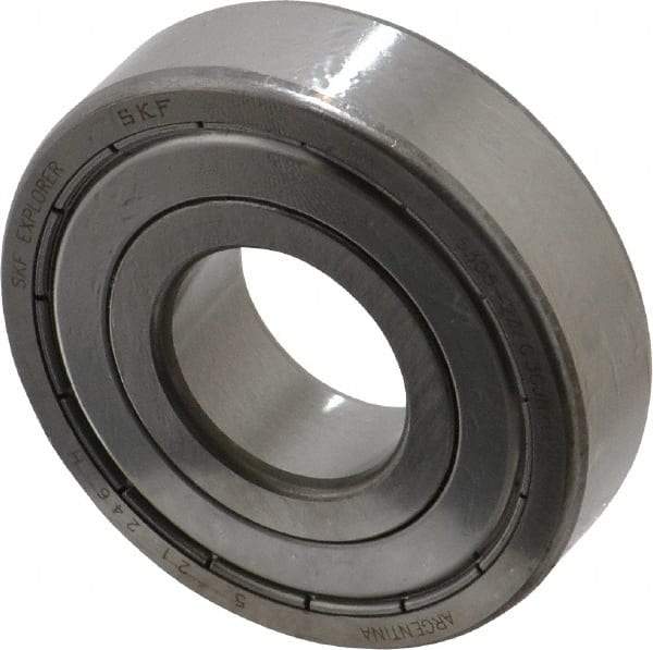 SKF - 25mm Bore Diam, 62mm OD, Double Shield Deep Groove Radial Ball Bearing - 17mm Wide, 1 Row, Round Bore, 11,600 Nm Static Capacity, 23,400 Nm Dynamic Capacity - First Tool & Supply