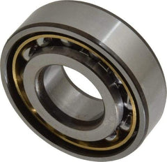 SKF - 20mm Bore Diam, 47mm OD, Open Angular Contact Radial Ball Bearing - 14mm Wide, 1 Row, Round Bore, 8,300 Lb Static Capacity, 14,000 Lb Dynamic Capacity - First Tool & Supply