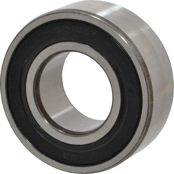 SKF - 30mm Bore Diam, 62mm OD, Double Seal Angular Contact Radial Ball Bearing - 23.8mm Wide, 2 Rows, Round Bore, 20,800 Lb Static Capacity, 28,600 Lb Dynamic Capacity - First Tool & Supply