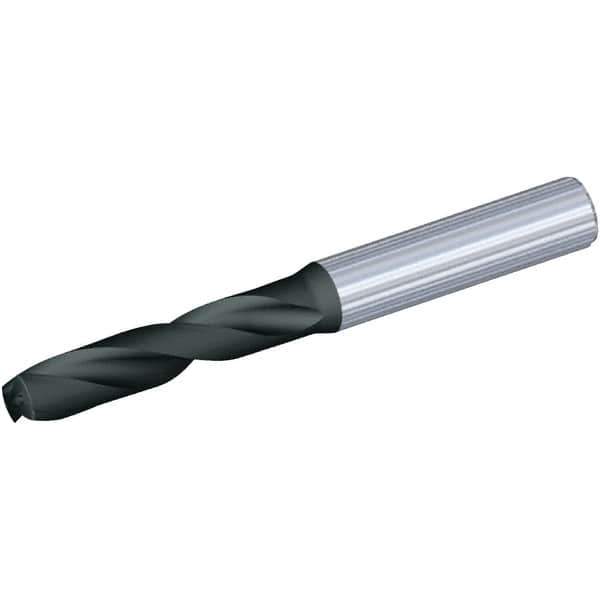 Kennametal - 7.9mm 140° Solid Carbide Jobber Drill - Multilayer TiAlN Finish, Right Hand Cut, Spiral Flute, Straight Shank, 91mm OAL, Standard Point - First Tool & Supply