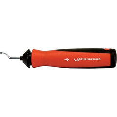 Rothenberger - Bi-Directional Hand Deburring Curved Tool - High Speed Steel Blade, 5" Blade Length, Hole Chamfering - First Tool & Supply