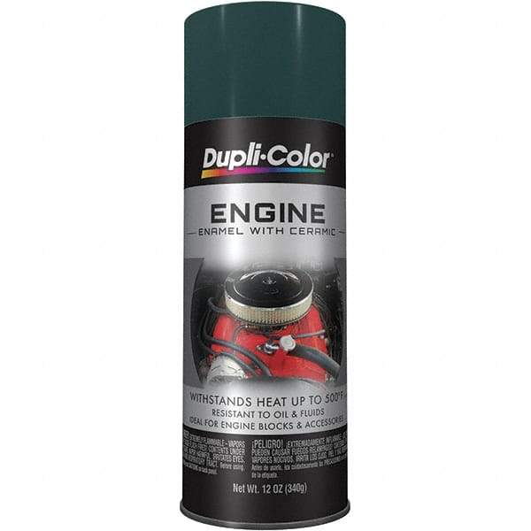 Dupli-Color - 12 oz Racing Green Automotive Heat Resistant Paint - Gloss Finish, 500°F Max Temp, Comes in Aerosol Can - First Tool & Supply