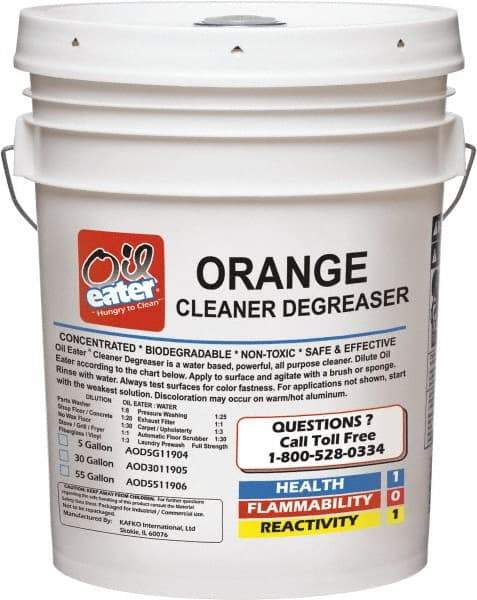 Oil Eater - Water-Based Solution Multipurpose Cleaner/Degreaser - 5 Gal Pail - First Tool & Supply