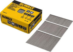 DeWALT - 16 Gauge 2-1/2" Long Finishing Nails for Power Nailers - Steel, Bright Finish, Smooth Shank, Angled Stick Collation, Round Head, Chisel Point - First Tool & Supply