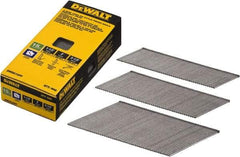 DeWALT - 15 Gauge 2-1/2" Long Finishing Nails for Power Nailers - Steel, Bright Finish, Smooth Shank, Angled Stick Collation, Round Head, Chisel Point - First Tool & Supply