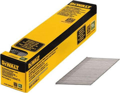 DeWALT - 15 Gauge 2-1/2" Long Finishing Nails for Power Nailers - Steel, Galvanized Finish, Smooth Shank, Angled Stick Collation, Round Head, Chisel Point - First Tool & Supply