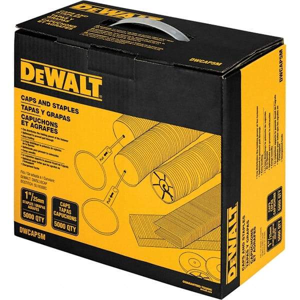 DeWALT - 1" Long x 0.05" Wide, 18 Gauge Crowned Construction Staple - Steel, Galvanized Finish - First Tool & Supply