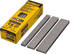 DeWALT - 1/2" Long x 0.05" Wide, 18 Gauge Crowned Construction Staple - Steel, Galvanized Finish, Chisel Point - First Tool & Supply