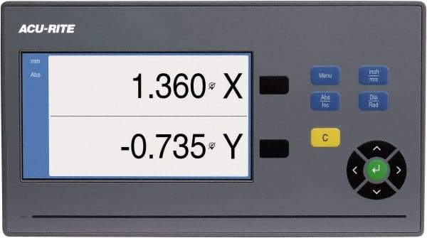 Acu-Rite - 2 Axis, 12" X-Axis Travel, 60" Y-Axis Travel, Lathe DRO System - 5µm Resolution, 5µm Accuracy, LCD Color Display - First Tool & Supply